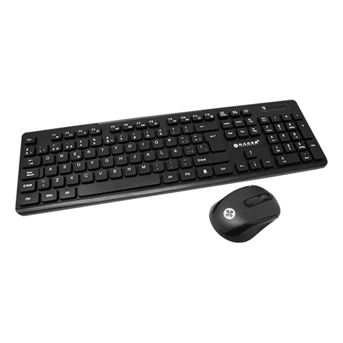 Kit De Teclado Y Mouse Naceb Na-0123 Inalámbrico Negro