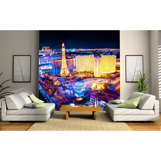 Papel De Parede 3d Paisagem Cidades Las Vegas M² Ncd30