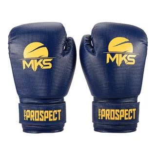 Luva De Boxe Muay Thai Mks Combat New Prospect Blue Yellow