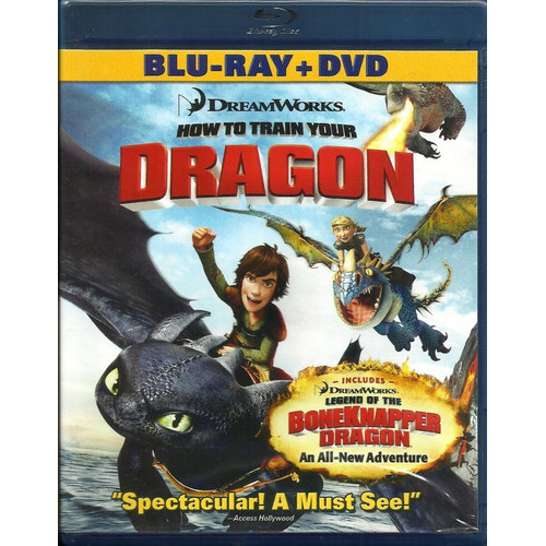 Como Entrenar A Tu Dragón | Blu Ray + Dvd Película Nuevo
