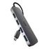 Hub Uni Usb C 4 Puertos Usb 3.0 De Aluminio Con Thunderbolt Cable