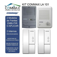 Kit La 101 Commax Audio - 2 Internos  ( Embutir O Aplicar )