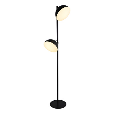 Lampara De Pie Living Moderno Duo Calido 21w Led 1.60cm Negro
