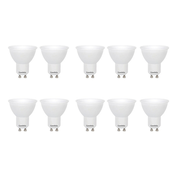 Lampara Foco Dicroica Candela Led 5w  - Pack X10