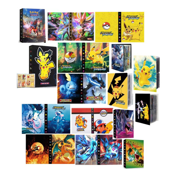 Album Para Cartas Pokemon De 240u Carpeta Pikachu Charizard+