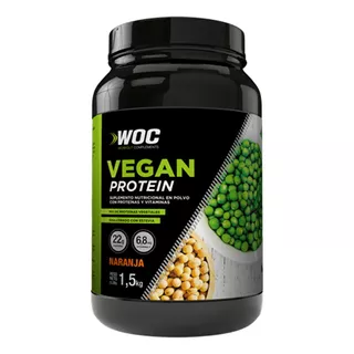 Suplemento En Polvo Woc Workout Complements  Vegan Protein Proteínas Sabor Naranja En Pote De 1.5kg