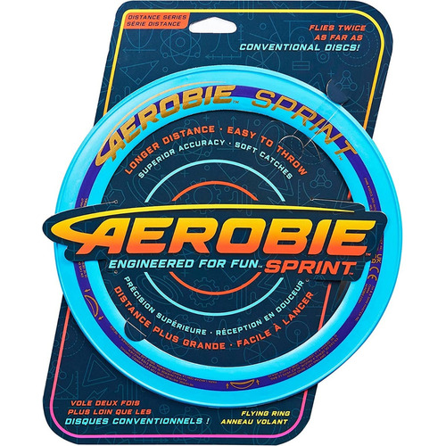 Aerobie Sprint Aro Dinamico Frisbee Volador 25 Cm Int 88401 Color Celeste