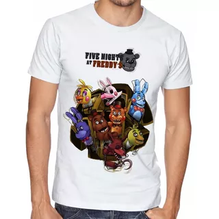 Camiseta Five Night At Freddy's Blusas Manga Curta Tamanho