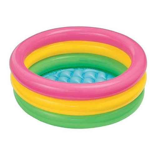 Piscina inflable redondo Intex Sunset Glow 58924 56L rosa y amarilla y verde