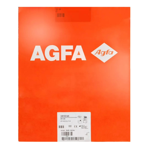 Película Radiográfica Agfa Drystar Dt 2 B 10x12 Rx