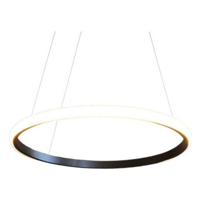 Colgante Simp M Aro 24w Led 40cm Calido Negro Negro