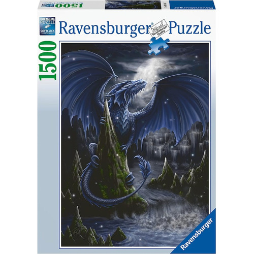 Rompecabezas Ravensburger 1500 El Dragon Azul Oscuro Puzzle