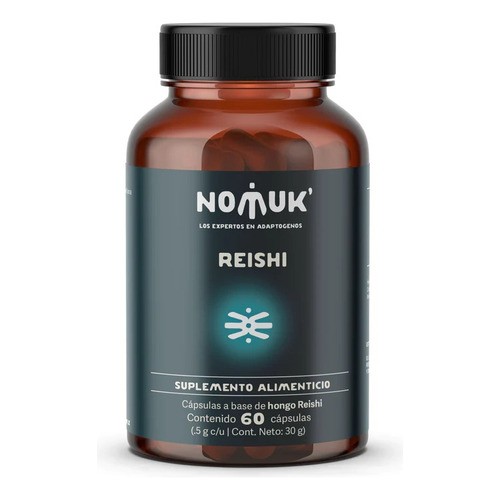 Nomuk Hongo Reishi Rendimiento Anti Estrés Suplemento 60caps Sabor Sin Sabor