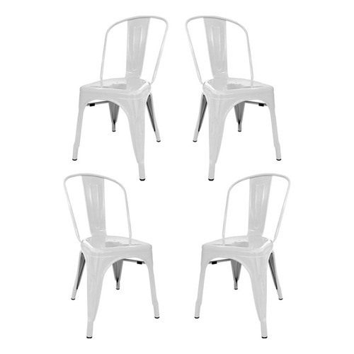 Sillas Tolix X4 C - Desillas Estructura de la silla Tono Blanco