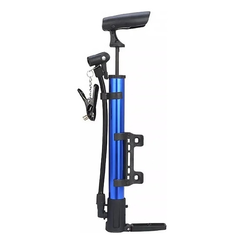 Bombín Inflador Manual Para Bicicleta 30cm Pelotas Color Azul