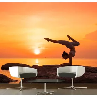 Papel De Parede Yoga Terapia Alongamento Pilates Gg837