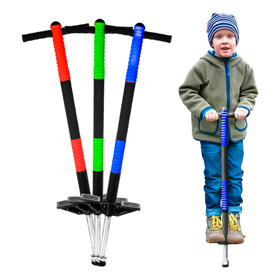 Palo Saltarin Metálico Pogo Stick C/ Resortes Niños - El Rey