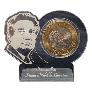 Pedestal Para Moneda 20 Pesos Octavio Paz Premio Novel 2010