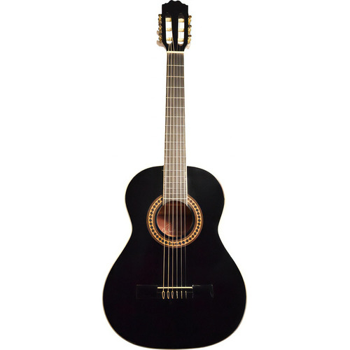 La Sevillana A23bk Guitarra Clásica 3/4 Tercerola Adolescent Color Negro Orientación De La Mano Derecha