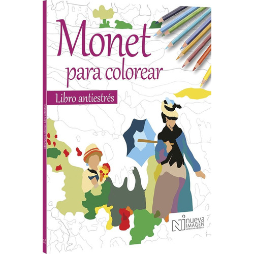 Monet Para Colorear Arte Libro Antiestres Lirios Acuaticos