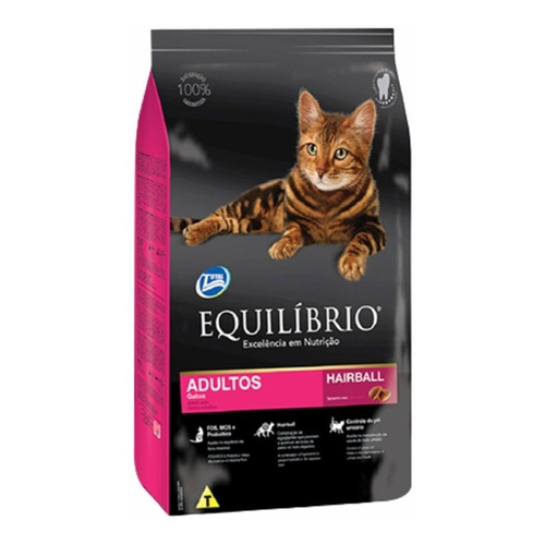 Alimento Equilíbrio Hairball para gato adulto