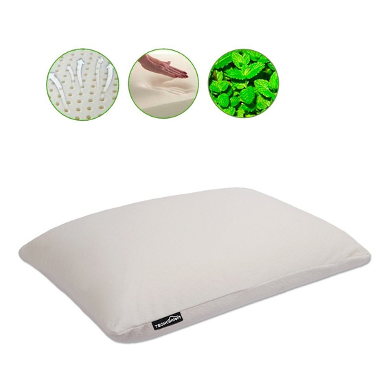 Almohada Viscoelástica Memory Foam Recubierta En Gel Y Menta