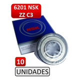 Kit Com 10 Rolamentos 6201 Nsk Zz C3 - 12mm X 32mm X 10mm