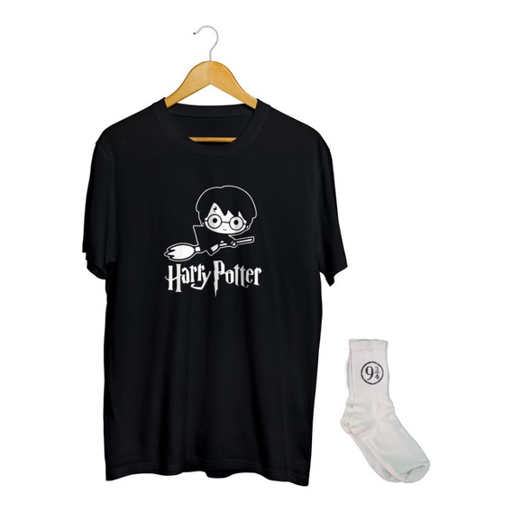 Pack Playera + Calcetas Harry Potter Hogwarts Rayo Keep Calm