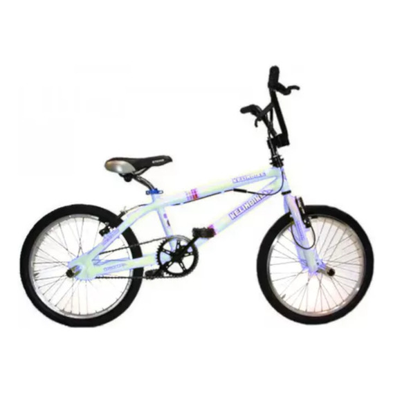 Bicicleta Freestyle Bmx Kelinbike Rodado 20 Con Rotor Frenos V-brake De Aluminio Y Pedalines Color Blanca 