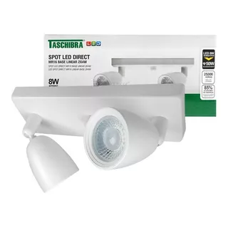 Spot Led Triplo Branco Foco Direcionável Área Residencial Cor Luz Fria - 6500k