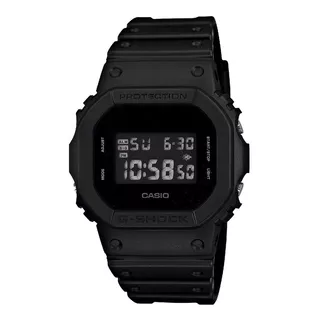 Reloj Pulsera Casio G-shock Dw5600 De Cuerpo Color Negro, Digital, Fondo Negro, Con Correa De Resina Color Negro, Dial Gris, Minutero/segundero Gris, Bisel Color Negro, Luz Azul Verde Y Hebilla Simple