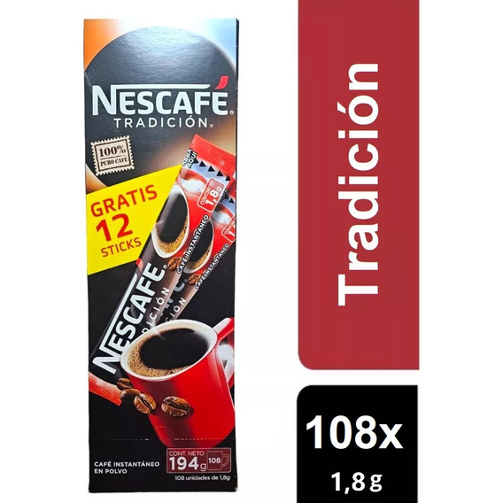 Cafe Nescafe Stick Sachet 1.8 Grs, 108 Unidades