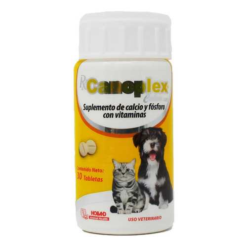 Rx Canoplex Calcio Suplemento Mineral Perro Y Gato 30 Tabs Pollo
