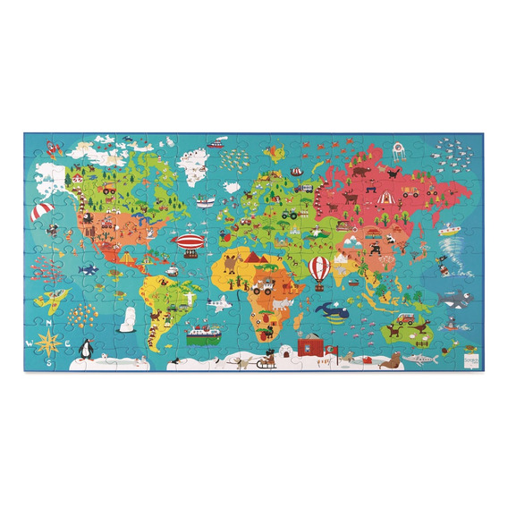 Puzzle 150pcs Mapa Del Mundo Scratch Europe