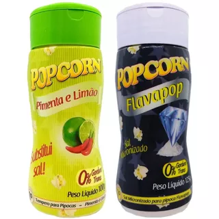 Tempero Pipoca -24 Frascos -pimenta E Limão -flava Manteiga