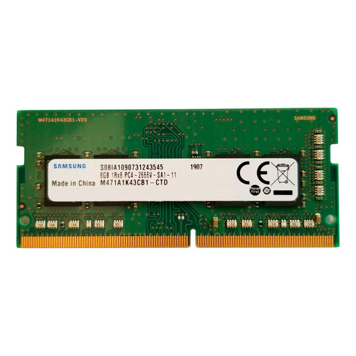 Memoria RAM gamer color verde 8GB 1 Samsung M471A1K43DB1-CTD