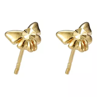 Arete Moño Dorado Oro 24k Laminado P/ Niña Calidad  Hermosos