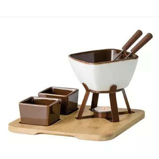 Conjunto De Fondue Bilzen Cerâmica 8 Peças Cjfn031 Hauskraft