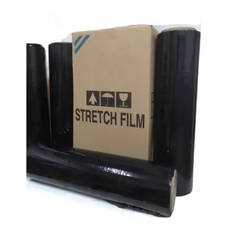 Film Stretch Negro 50cm 4.0 Kg Embalar Embalaje Resistente