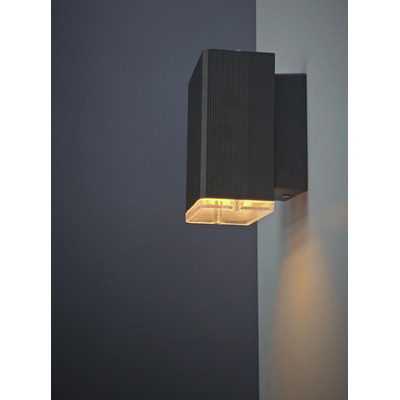 Unidireccional Stock Aluminio Negro Exterior Gu10 Calidad 