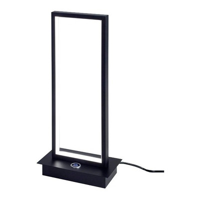 Lampara Velador De Mesa Rectangle 12w Led Deco Moderno Gmg Negro