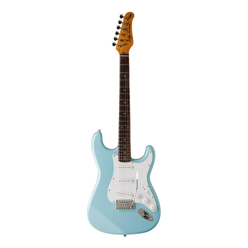 Guitarra eléctrica Jay Turser JT-300 double-cutaway de madera maciza daphne blue brillante con diapasón de palo de rosa