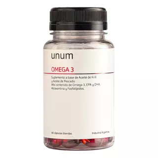 Suplemento Omega 3 Con Aceite De Krill Unum - 60 Cápsulas