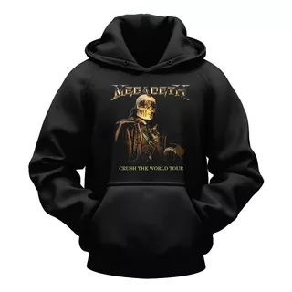 Buzo Hoddie Capota Cerrado Megadeth Crush The World Tour