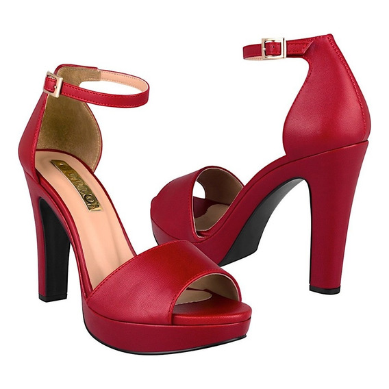 Sandalias Dama Stylo 44090 Simipiel Rojo