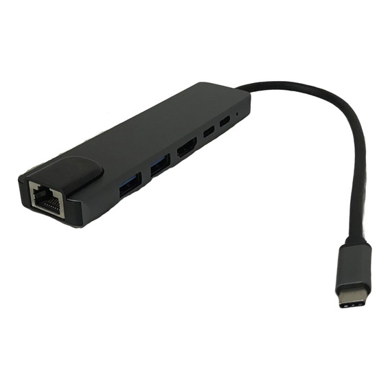 Hub Tipo C 6 En 1 Hdmi 2 Usb 3.0 Rj45 2 Tipo C Laptop Tablet