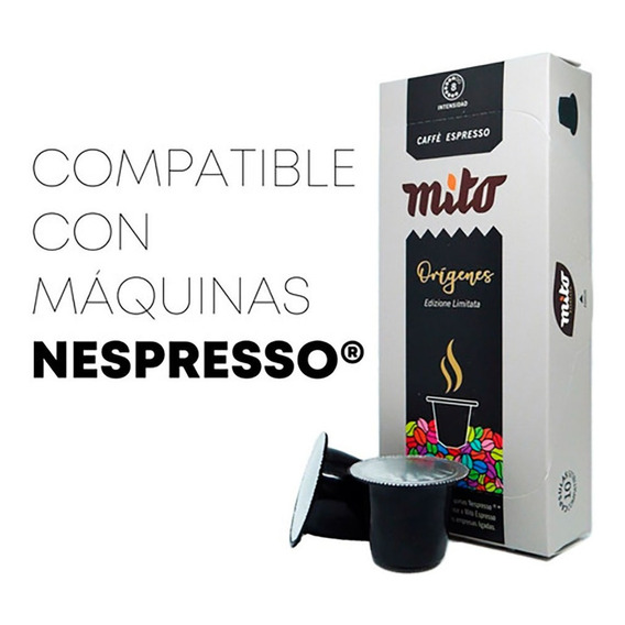 Caja 10 Capsulas Cafe Origen Brasil Mito Nespresso Capsuland