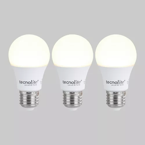 FOCO LED TECNOLITE A19 RECARGABLE 9W LUZ SUAVE CÁLIDA BASE E27 – Lumi  Material Electrico