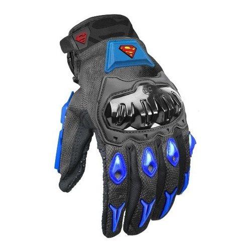 Guantes Para Moto Kov Dc Comics Súper Héroes Y Villanos Color Superman Talla 2X