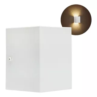 Arandela Externa Iluminação Dois Focos Moderna Parede Muro Cor Branco 110v/220v